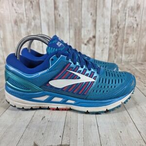 Brooks Transcend 5 Womens Blue Running Shoes Athletic Sneakers Size 8
